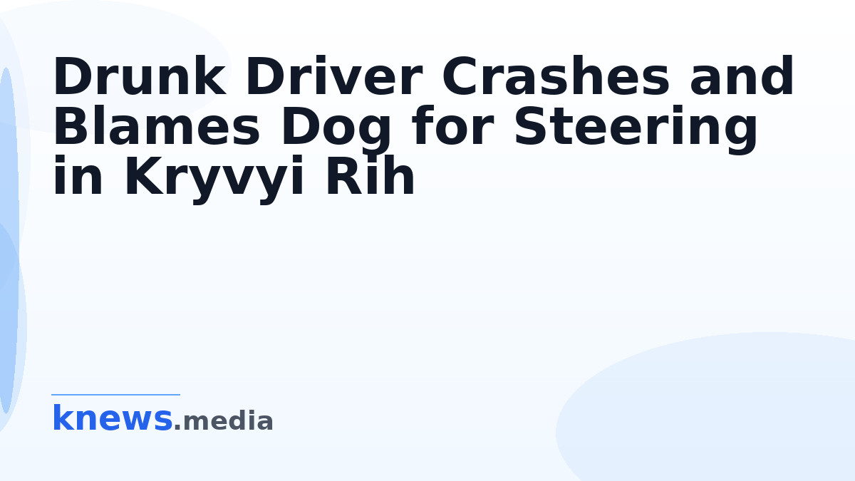 Drunk Driver Crashes and Blames Dog for Steering in Kryvyi Rih — A drunk driver in Kryvyi Rih crashed his vehicle and ab