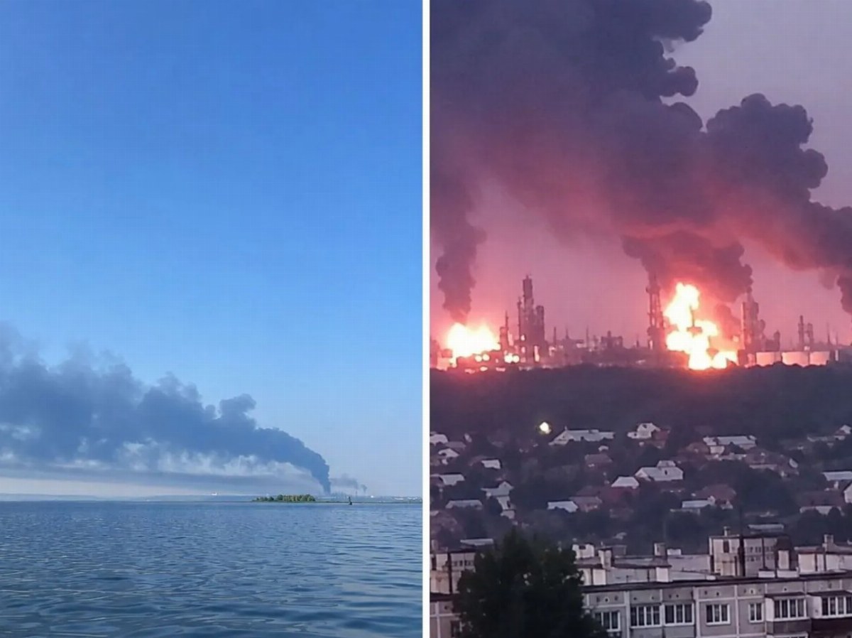 Two Oil Refineries in Russia Targeted by Drone Strikes — Major fires erupted at two Russian oil refineries, Ilsky and Sy