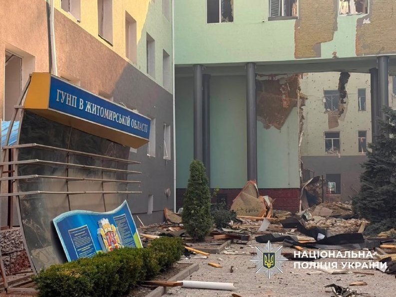 Russia Strikes Police Headquarters in Zhytomyr, Killing Two Officers — Two police officers were killed and 20 others inj