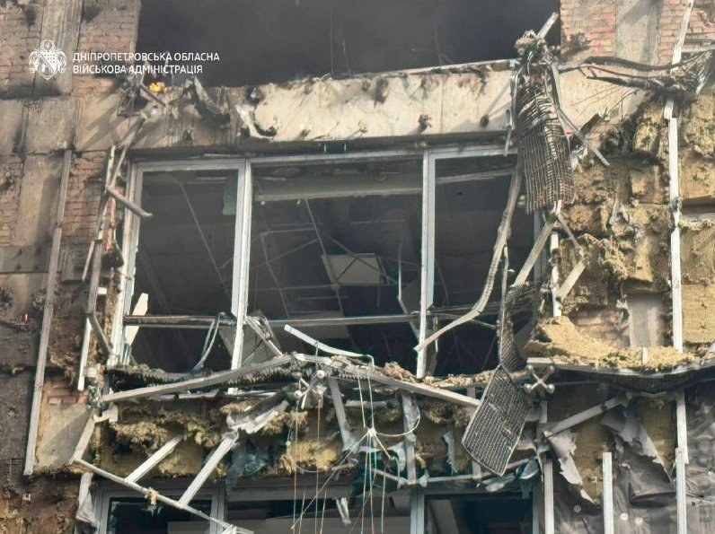 Drone Strike in Dnipro Leaves Three Dead and Eighteen Injured — A drone strike on an office building in Dnipro has resul