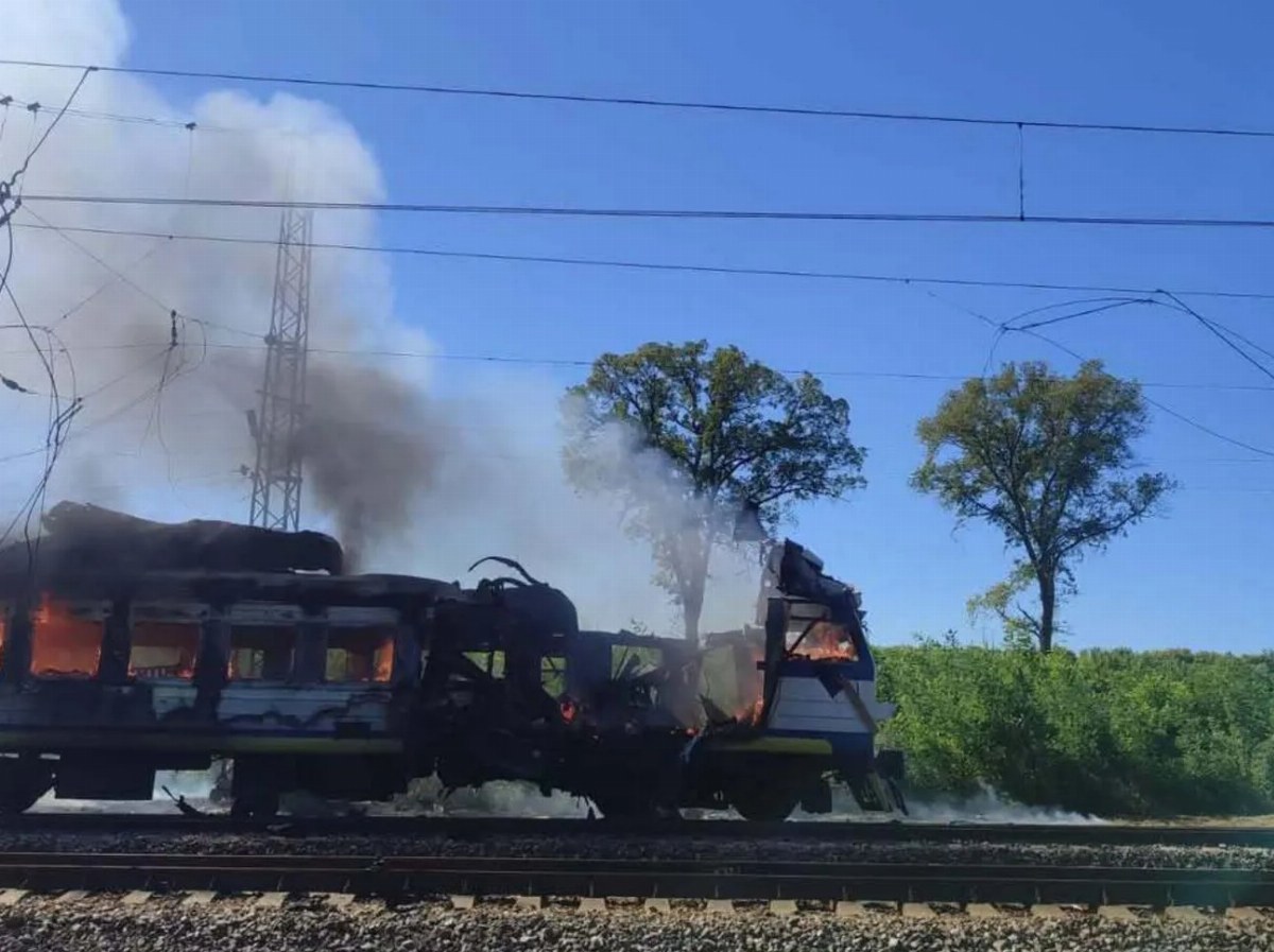 Seven Injured Following Russian Strike on Ukrainian Train — A recent attack on a train in Ukraine resulted in injuries t