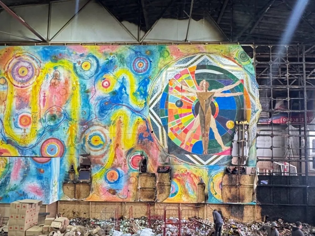 Shelling Damages World's Largest Painting in Lutsk — The painting 'Cosmogony' was partially destroyed by shelling in Lut