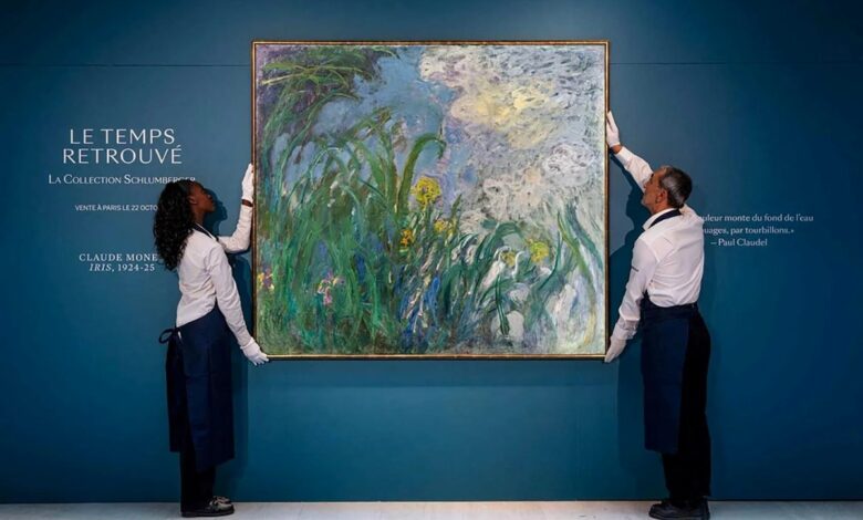 Monet's Iris Fetches Record €50 Million at Paris Auction — Claude Monet's late-life painting "Iris" sold for €50 million