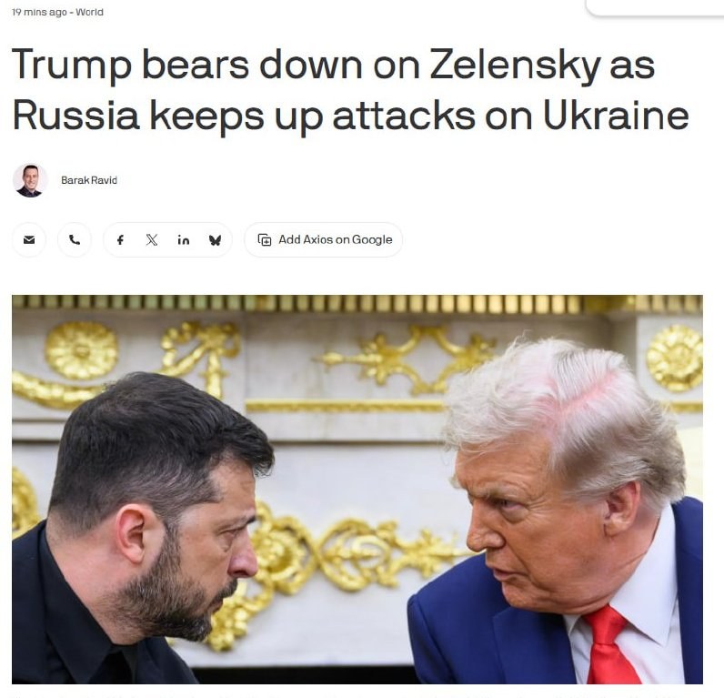 Trump Expresses Anger Over Ukraine's Actions — Trump is upset with Zelensky, believing he undervalues U.S. support, acco
